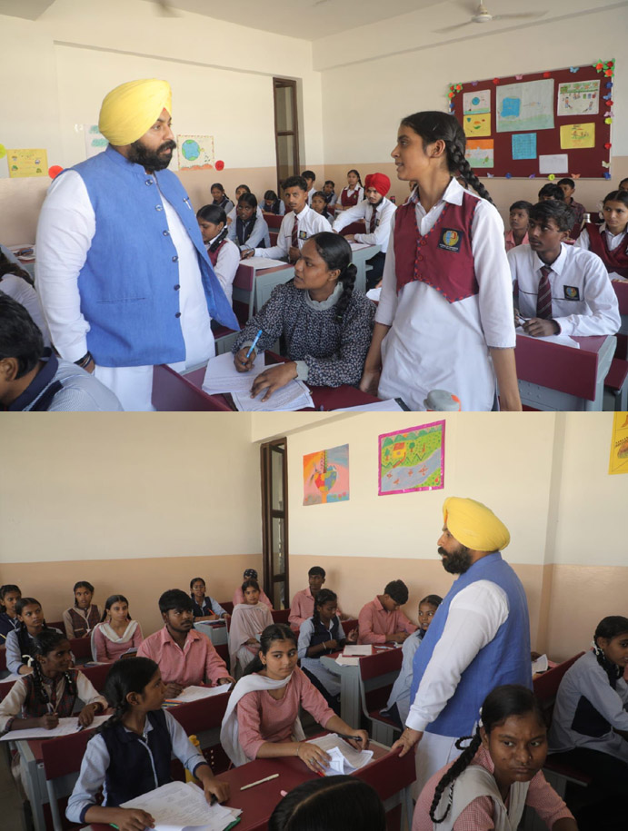 ਹਰਜੋਤ ਸਿੰਘ ਬੈਂਸ ਵੱਲੋਂ ਮੁਹਾਲੀ ਦੇ ਸਕੂਲ ਆਫ ਐਮੀਨੈਂਸ ਦੇ ਵਿਦਿਆਰਥੀਆਂ ਨਾਲ ਮੁਲਾਕਾਤ